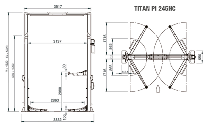 Mondolfo Ferro TITAN PI 245HC Lifting equipment C-Line