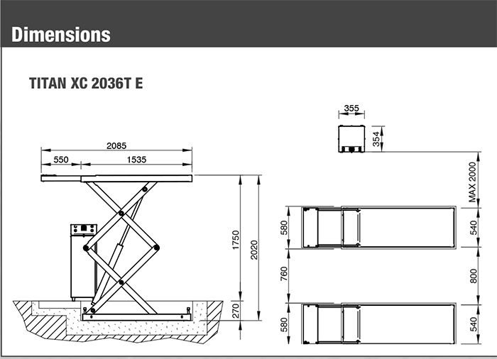 Mondolfo Ferro TITAN XC 2036T E Lifting equipment C-Line