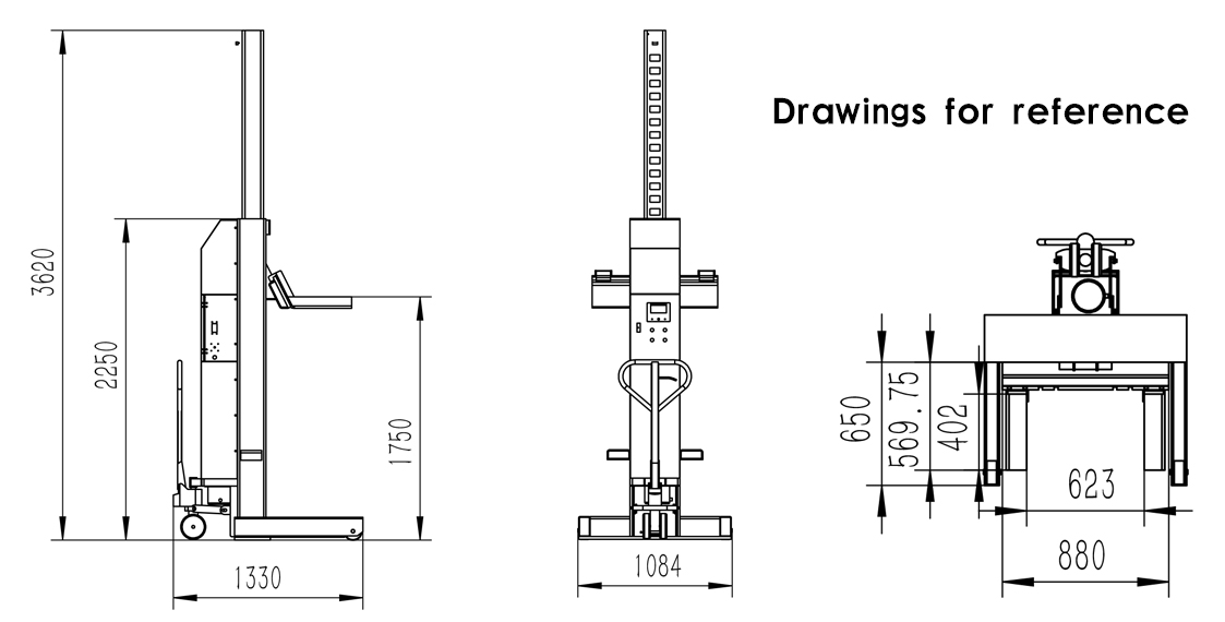 Trụ nâng xe tải bus di động 4 trụ Kawasami KW-4175