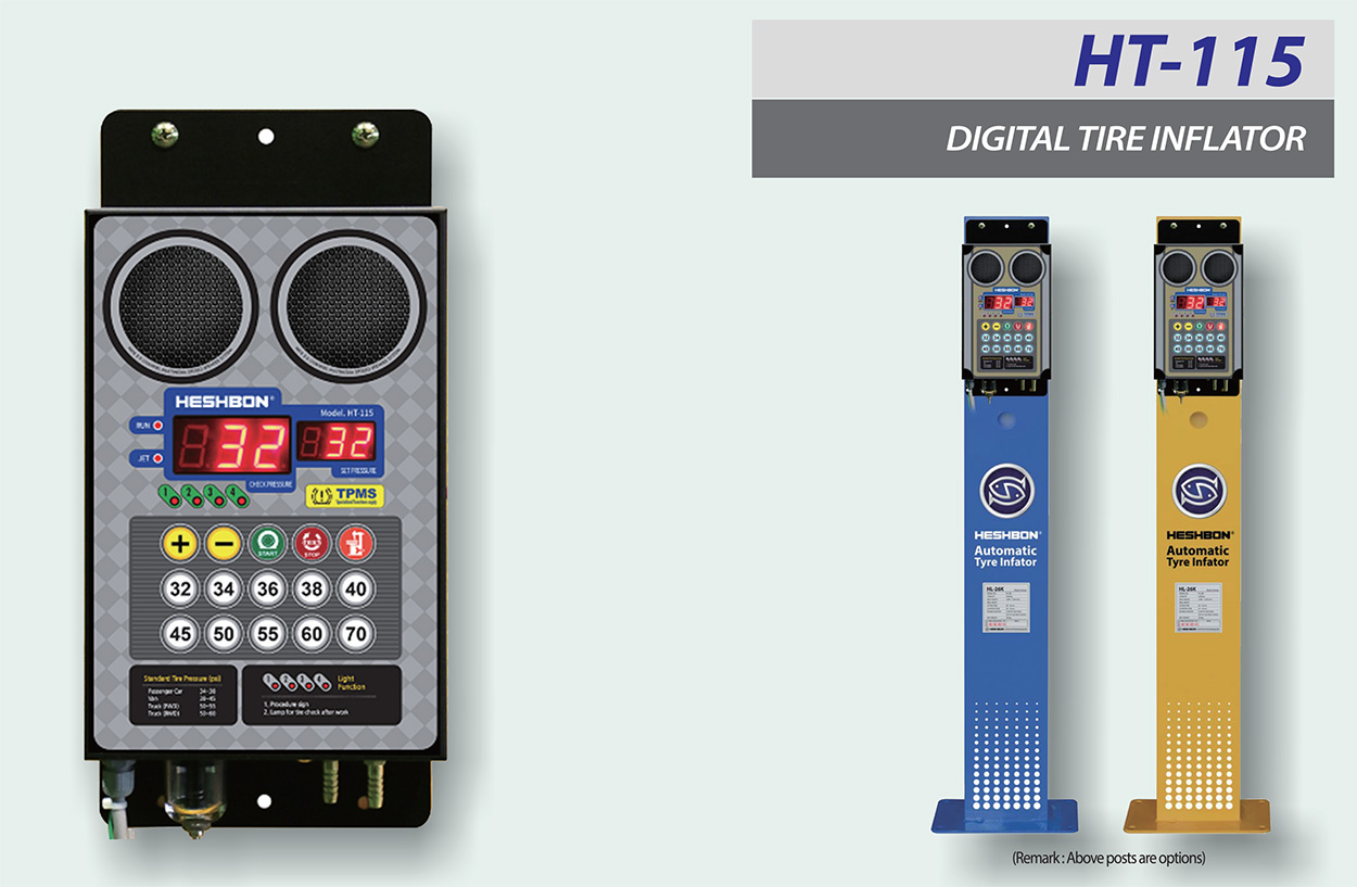 Máy bơm lốp tự động kỹ thuật số Heshbon HT-115