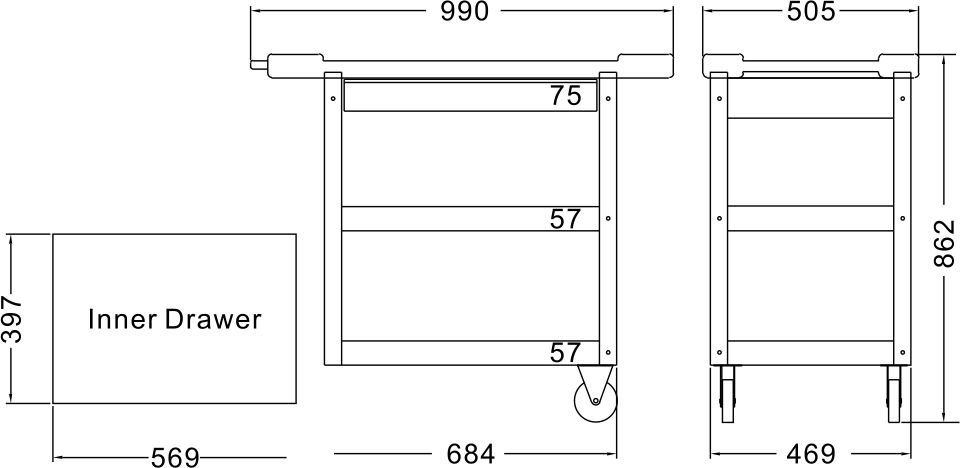 Xe chở đồ nghề 3 tầng JTC 3518