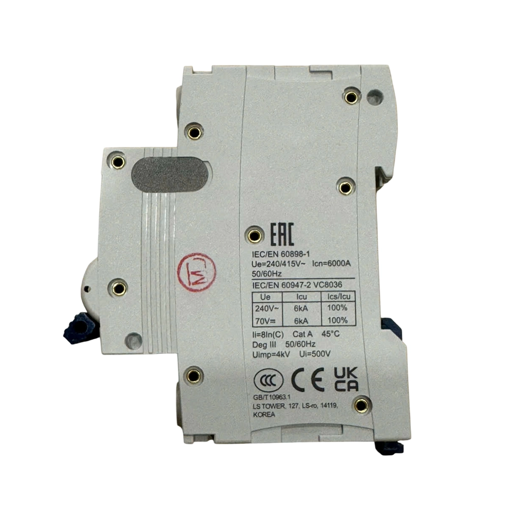 Áp tô mát (Cầu dao điện tự động)  LS LA63N 1P C20A,LA63N 1P C20A LS MCB Single Phase