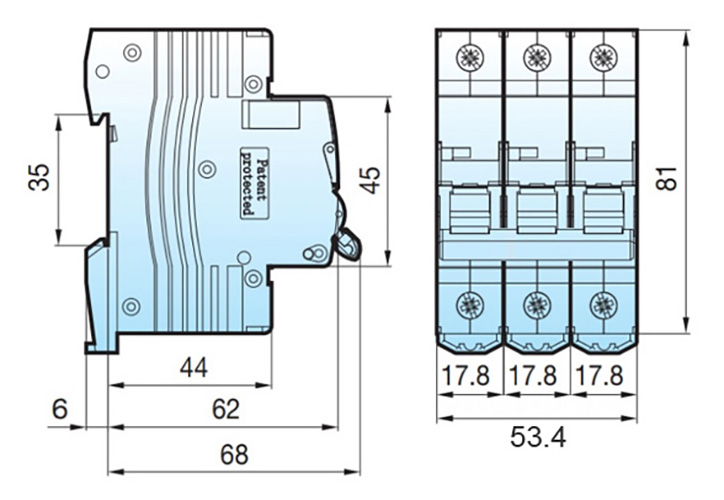 BKJ63N 3P 50A aptomat LS, BKJ63N 3P 50A MCB, BKJ63N 3P 50A LS 6kA, BKJ63N 3P 50A LS bảo vệ, BKJ63N 3P 50A LS tủ điện, LS-BKJ63N3P 3P 50A 6kA MCB Circuit Breaker