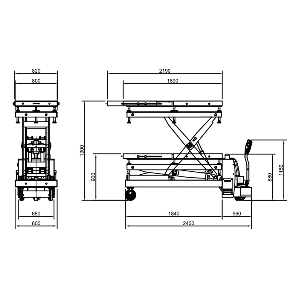 Xe nâng hạ 1.5 tấn Heshbon HLT-7015A,bàn nâng pin xe điện Hàn Quốc ,bàn nâng di động 1.5 tấn,1.5Ton Mobile Table Lift