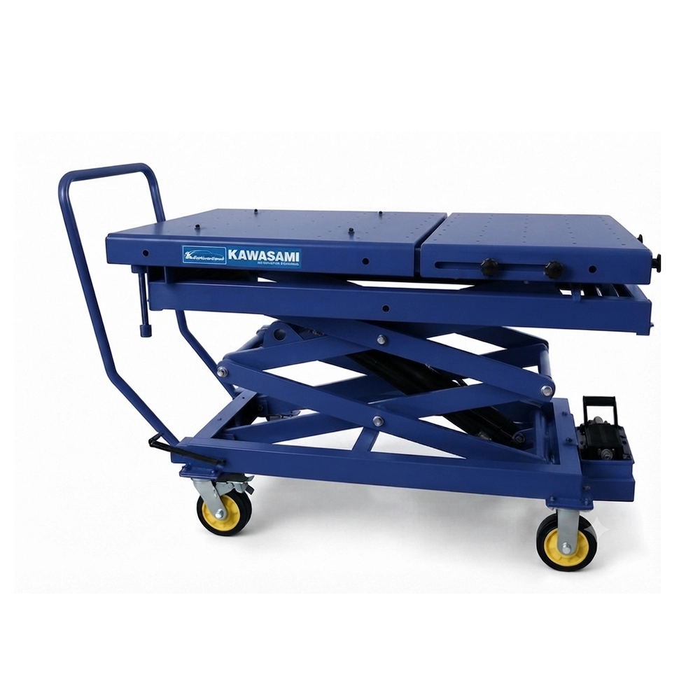 Xe nâng hạ lắp Pin, động cơ xe điện KT-500EVAL, EV Table Lift,Sức nâng： 500kg, Kích thước bàn nâng LxW： 1500 x 850mm, Chiều cao nâng (min)： 470mm, Chiều cao nâng (max)： 2000mm
