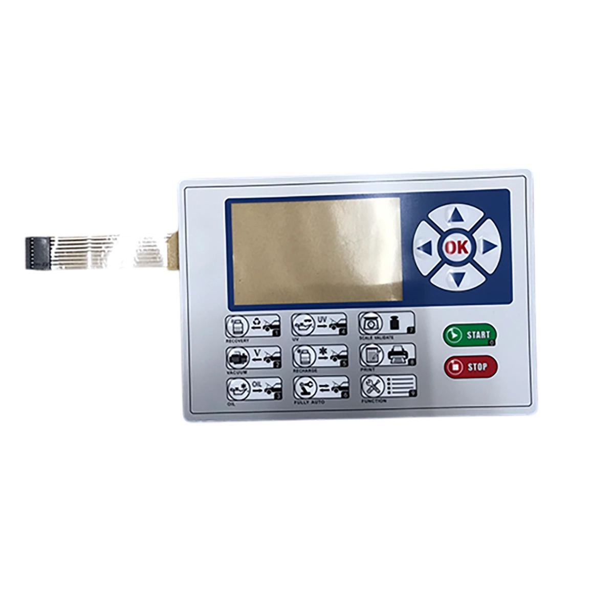 Bàn phím điều khiển (AC1000) gắn trên máy ZL-KPD011, PK máy nạp gas điều hòa ô tô tự động Zelus ZL-AC6800