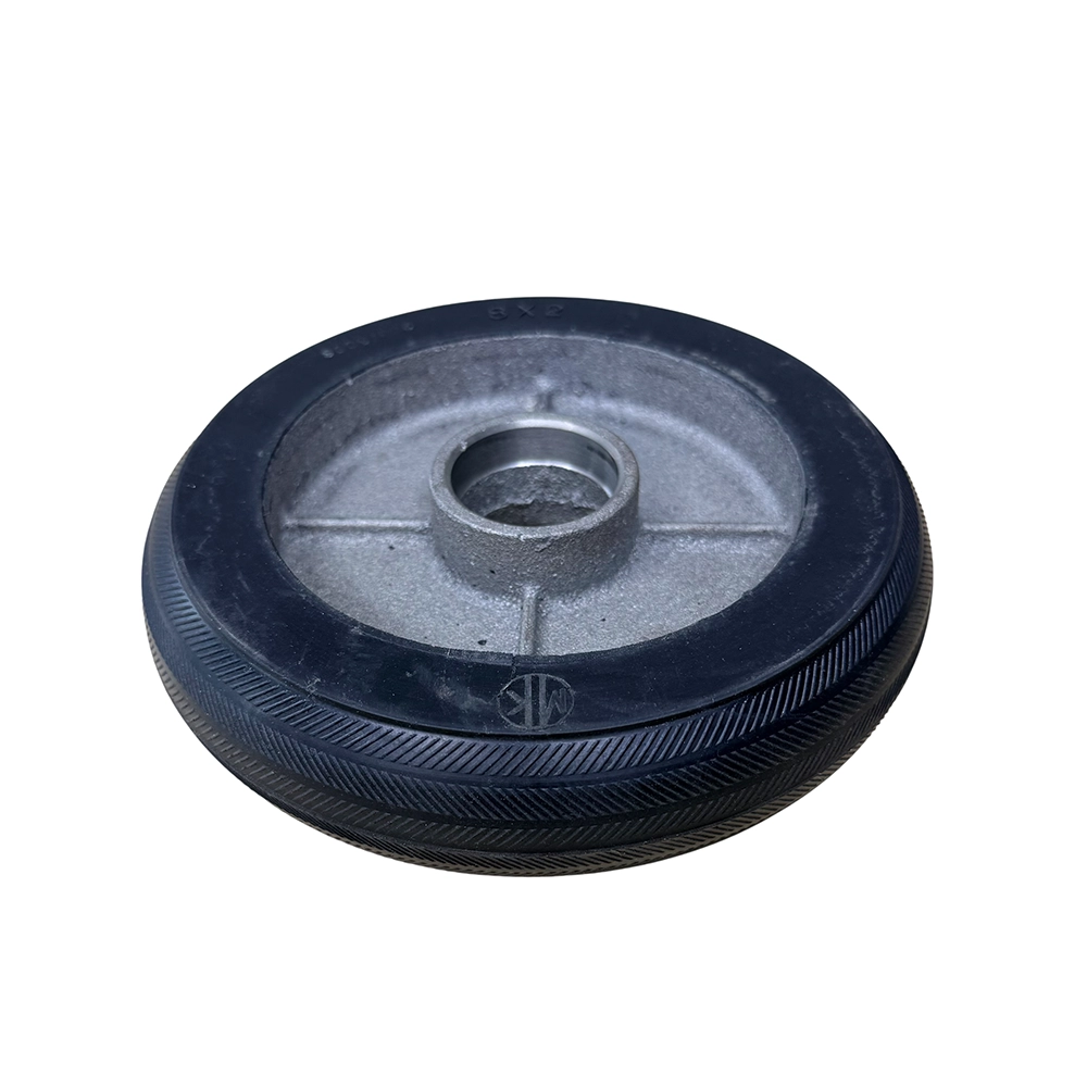 Rubber Cast Iron Wheel 8×2, 180 kg Load Capacity