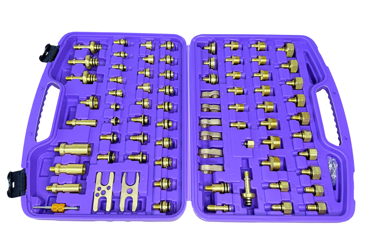 Bộ đầu nối kiểm tra rò rỉ hệ thống điều hoà A/C ô tô 77 Chi tiết Zelus ACA-77PCS