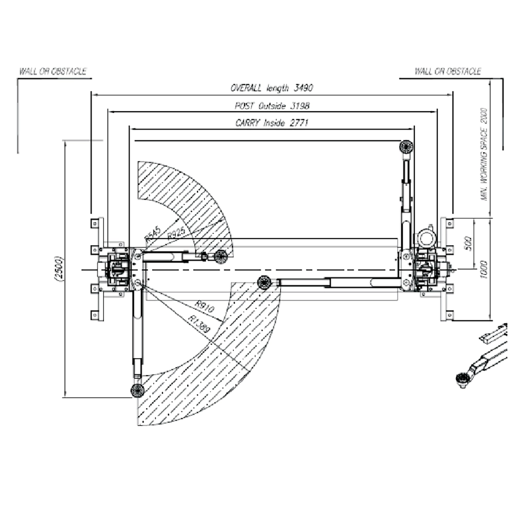 Cầu nâng 2 trụ 4 tấn Heshbon HL-25H, cầu nâng 2 trụ,cầu nâng 4 tấn,Heshbon,Hàn Quốc, 2Post 4Tons Lift Base Type 