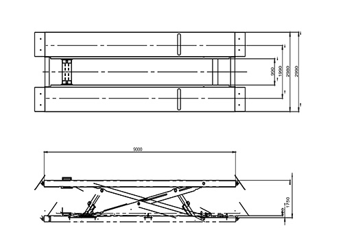 Cầu nâng cắt kéo siêu tải trọng 30 tấn Heshbon HL-300X Cầu nâng cắt kéo siêu tải trọng 30 tấn Heshbon HL-300X