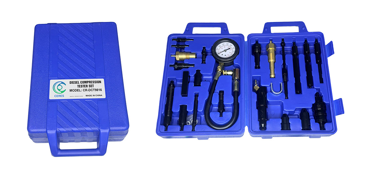 Bộ dụng cụ kiểm tra áp suất nén động cơ Diesel Ceres CR-DCT9816
