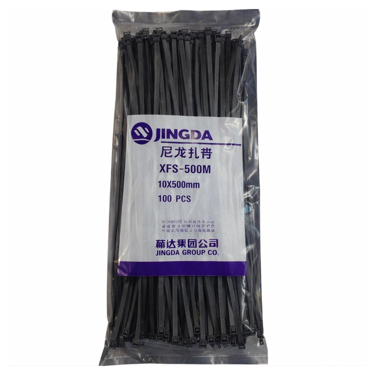 XFS-500M Jingda Plastic Cable Tie 10x500mm, Color black