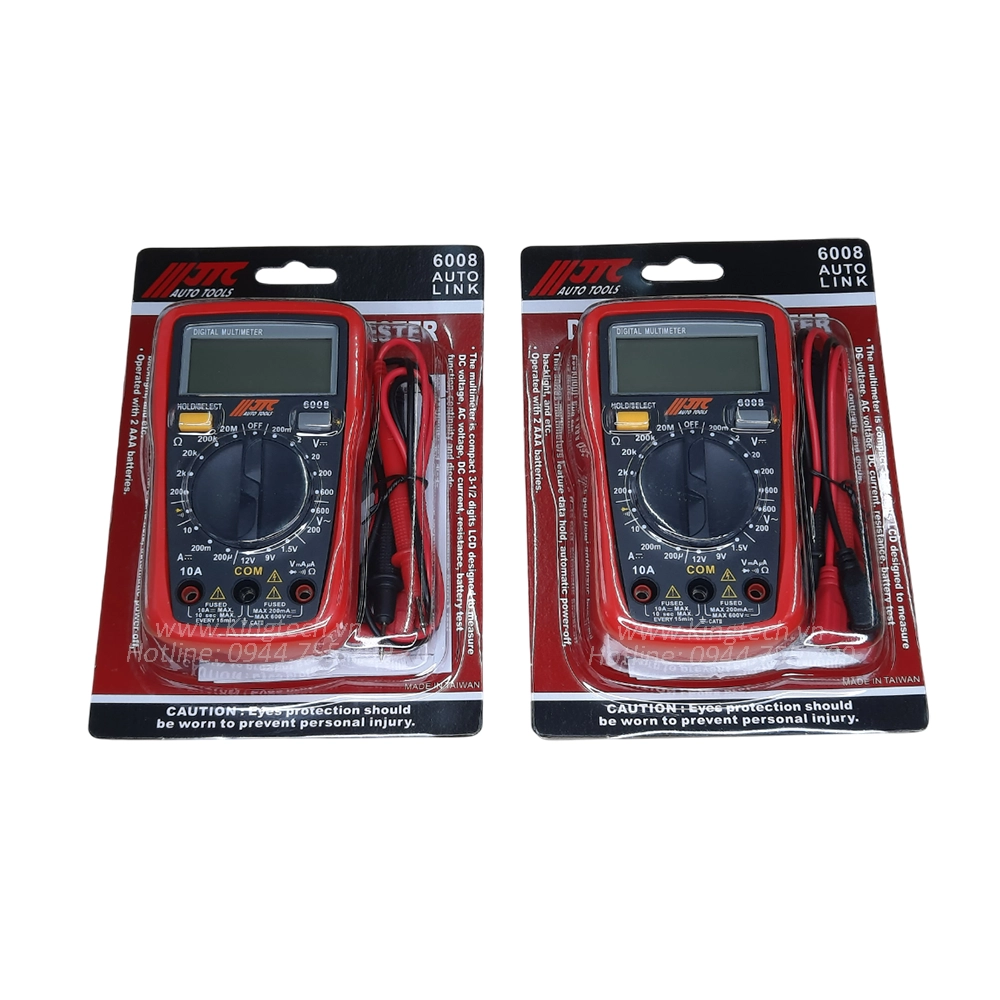 jtc-6008 đồng hồ vạn năng kỹ thuật số, đồng hồ đo điện ô tô, kiểm tra điện áp và dòng điện, kiểm tra diode và thông mạch, đồng hồ đo điện đa năng,JTC-6008 Digtal Multtester