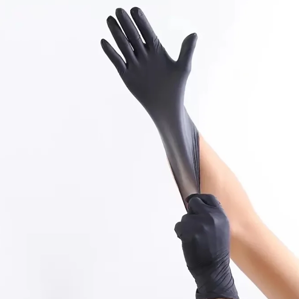 Jetcloud-L Black Vinyl Nitrile Blend Gloves