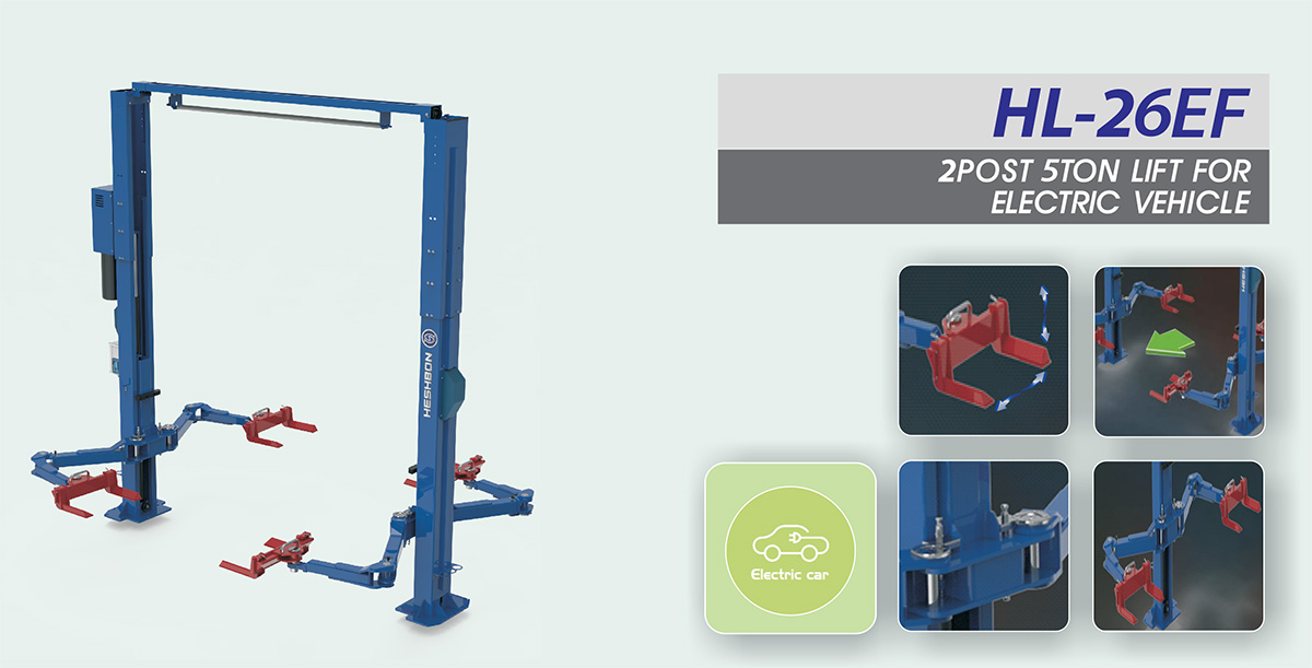 Cầu nâng 2 trụ 5 tấn Heshbon HL-26EF chuyên nghiệp