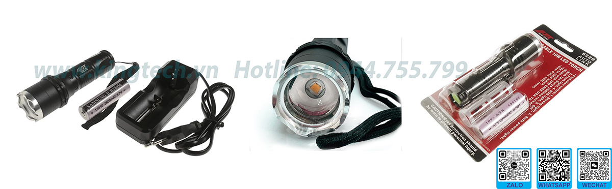 JTC-5229 Đèn pin sạc LED-10W Rechargeable led torch