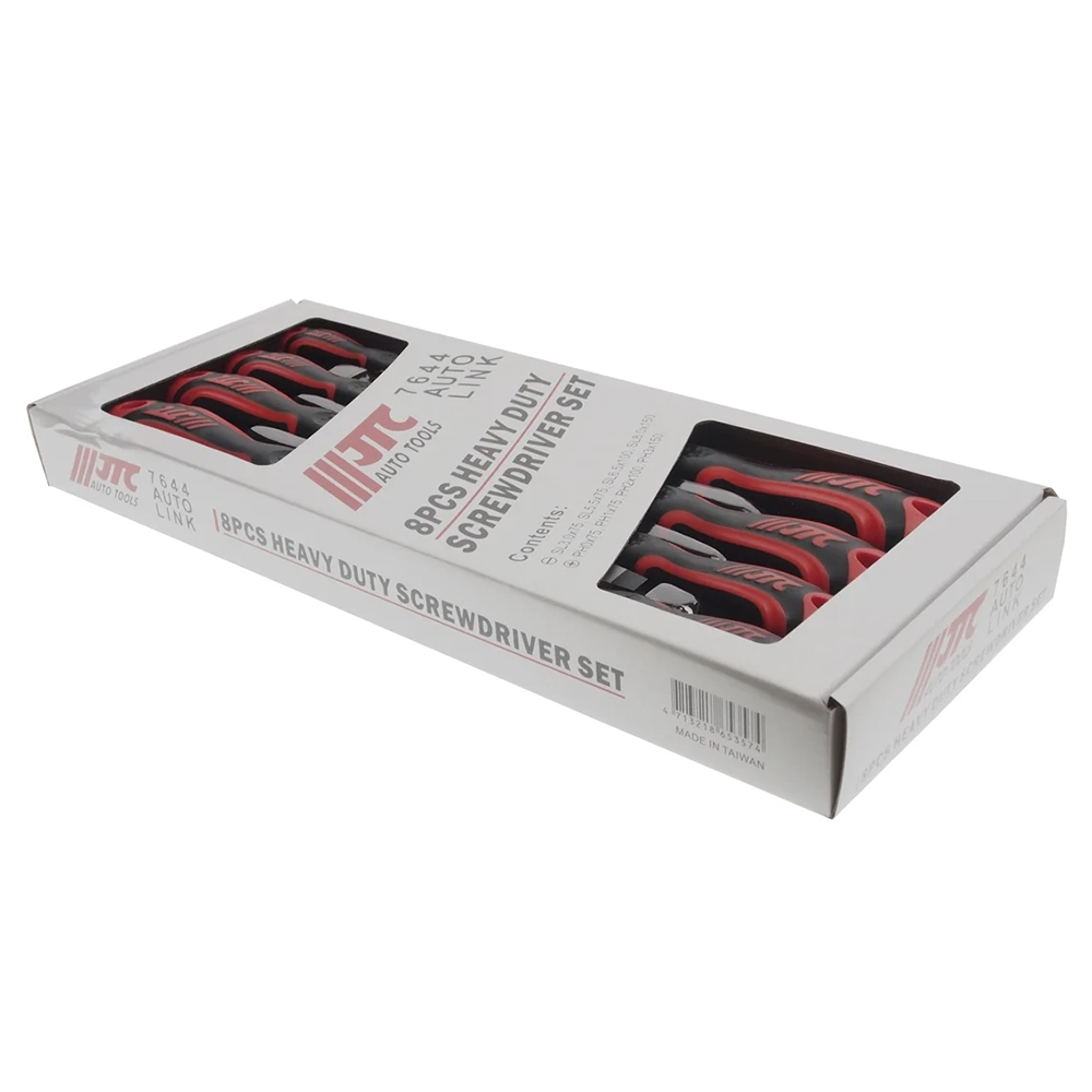 JTC-7644 Bộ tô vít 8 chi tiết,bộ tô vít bake và dẹp chuyên dụng, Heavy Duty Screwdriver Set