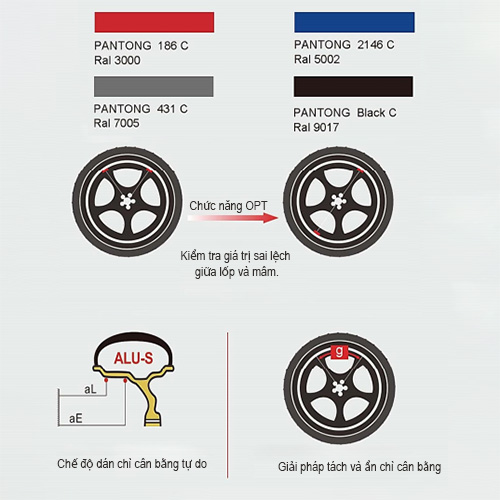 Máy cân bằng bánh xe ô tô Kawasami KW-650P Máy cân bằng bánh xe ô tô Kawasami KW-650P