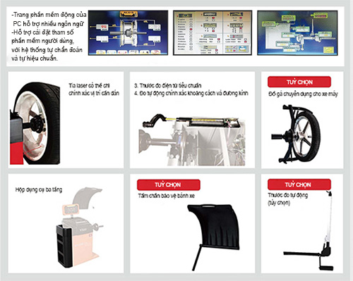 Máy cân bằng bánh xe ô tô Kawasami KW-650P Máy cân bằng bánh xe ô tô Kawasami KW-650P