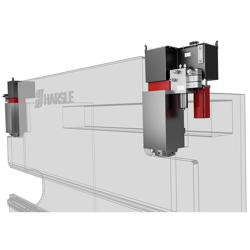 Máy chấn tôn thủy lực CNC Harsle EcoBend 20040 lực chấn 200 tấn chiều dài 4m trang bị điều khiển ET-18 và hệ thống CNC Crowning chính xác cao.