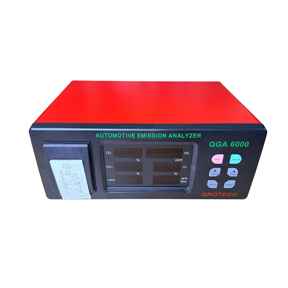 Máy đo khí xả, máy kiểm tra khí xả, máy phân tích khí xả, đăng kiểm, Diesel Opacity Meter Qrotech, QGA6000 5 Gas Analyser
