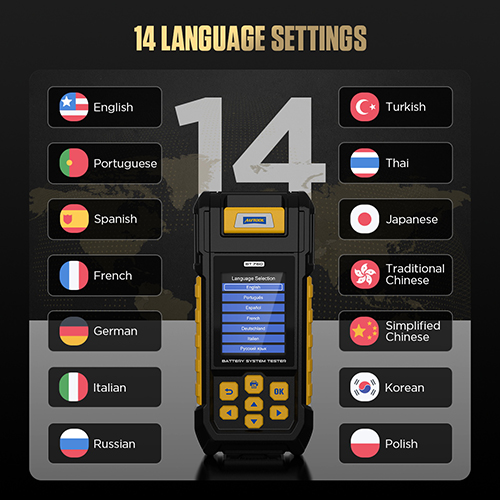 BT760 máy kiểm tra ắc quy chuyên nghiệp, có in nhiệt, kiểm tra ắc quy ô tô chính xác, chẩn đoán hệ thống điện xe hơi,professional battery tester, quick battery test, print test results