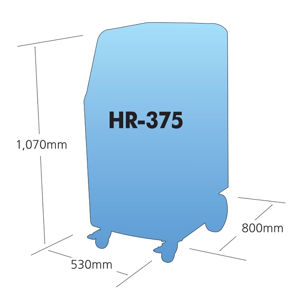 HR-375 máy nạp gas điều hòa ô tô R134a, HR-375 auto AC refrigerant recovery recharge machine