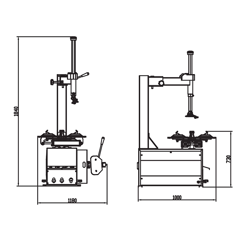 Máy ra vào lốp Heshbon HT-600, Tire Changer,máy ra vào lốp,máy tháo lốp ô tô,thay lốp xe