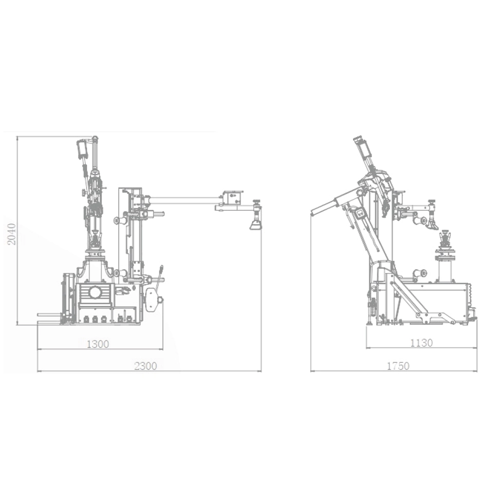 Máy ra vào lốp ô tô chuyên dung bản rộng Heshbon HT-460S,máy ra vào lốp,lốp Runflat,máy thay lốp xe sang,Tire Changer For Wide Tire