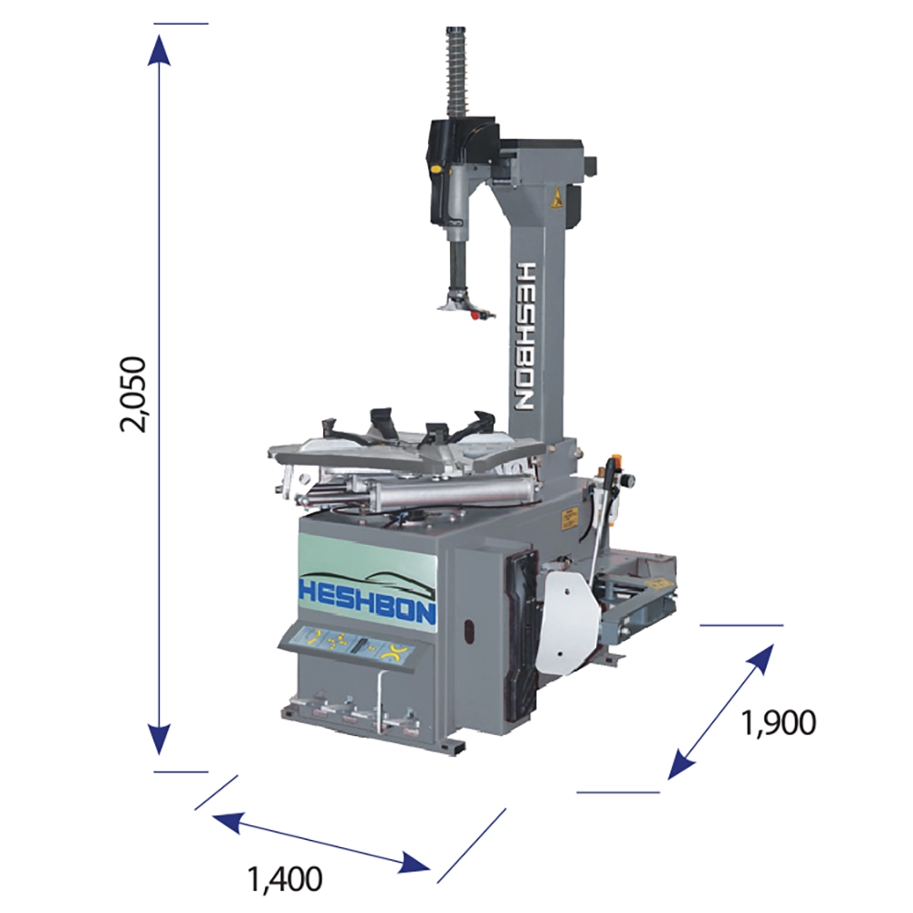 Máy ra vào lốp ô tô Heshbon HT-410, máy ra vào lốp,tay hỗ trợ khí nén,lốp thành thấp, Tire Changer 
